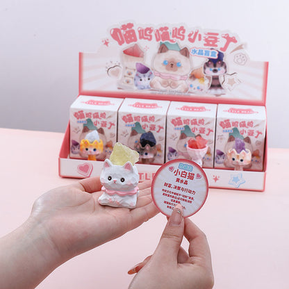 Meow Meow Little Bean Crystal Series Figures